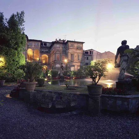 Lucca Palazzo Pfanner At Dusk