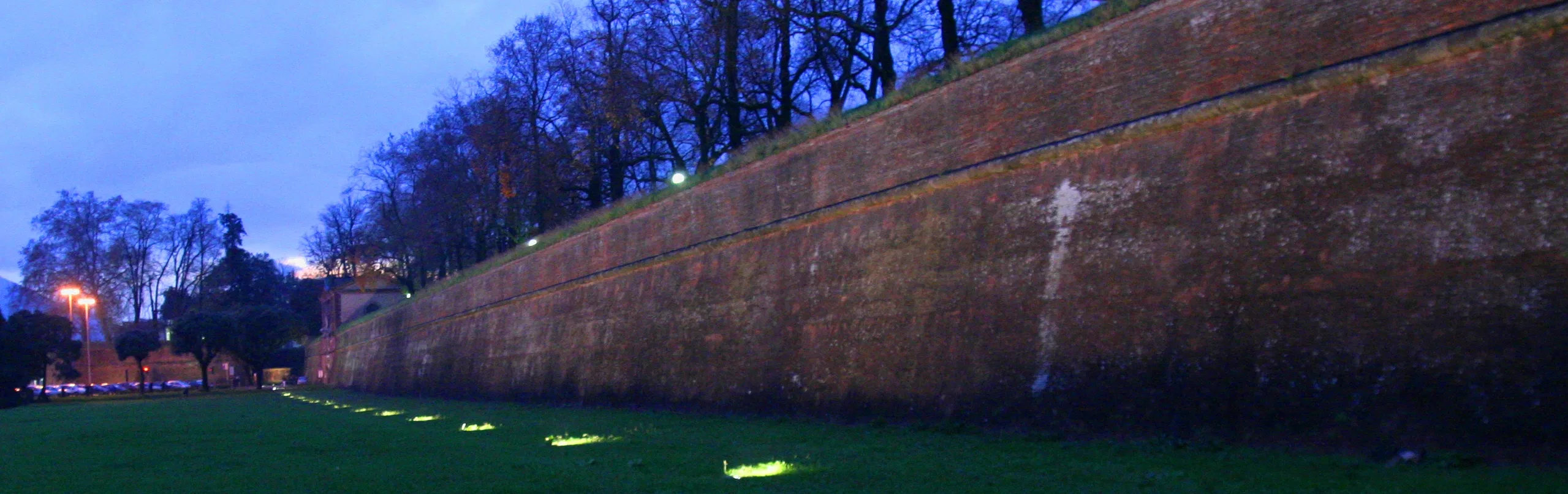 Lucca The Walls At Dusk